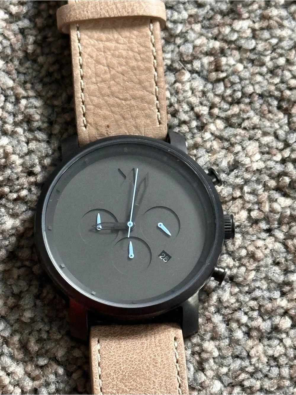 New Mens MVMT Chronograph Tan Leather Strap Watch